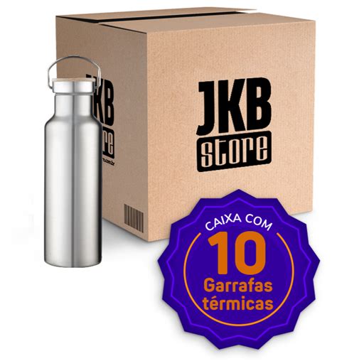 GARRAFA TÉRMICA DE AÇO INOX TAMPA BAMBU PRATA 500 ML CAIXA