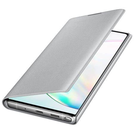 Official Samsung Galaxy Note Plus G Led View Cover Case Silver