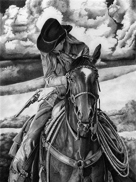 Cowboy horse clouds - online puzzle