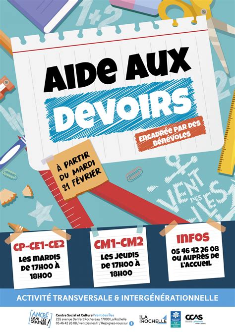 Aide Aux Devoirs Centre Social Culturel Vent Des Iles