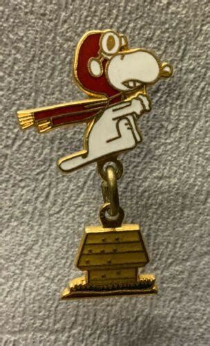 Vintage Snoopy Wwi Flying Ace Enamel Lapel Pintie Tac 3915441114