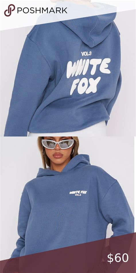 White Fox Hoodie Volume Three Color Ocean In 2024 Fox Hoodie White