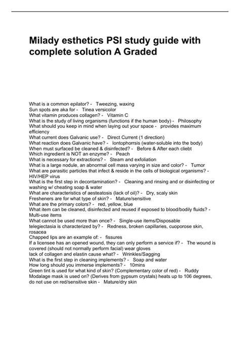 Milady Study Guide Answer Key 2012 Pdf 5