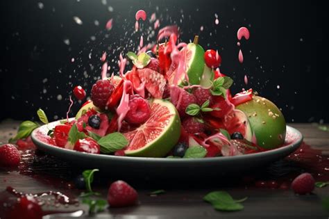 Premium AI Image | Healthy food photography on gourmet vegan dishes