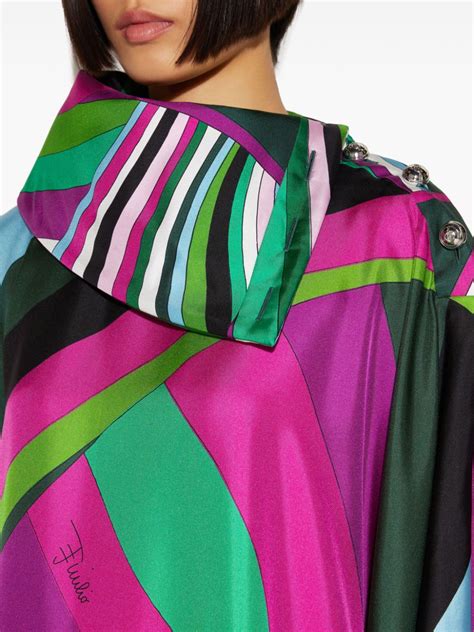 Pucci Iride Print Silk Kaftan Dress Farfetch