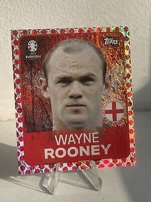 Topps Uefa Euro Wayne Rooney Sticker Purple Eco Parallel