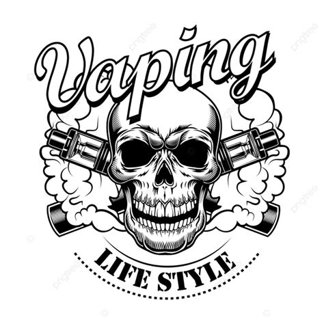 Happy Vaping Skull Vector Illustration Skull Drawing Skull Sketch