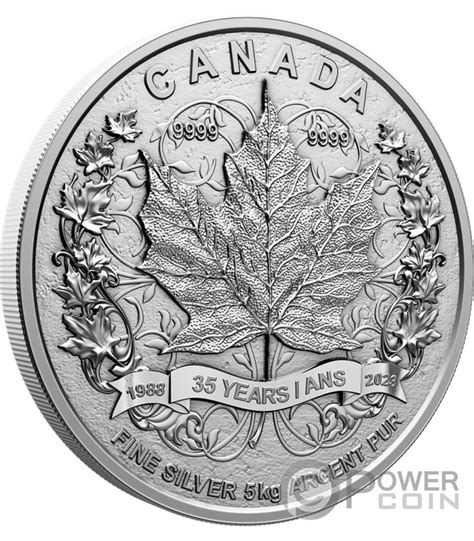 Maple Leaf Jahrstag Kg Kilo Silber M Nze Canada