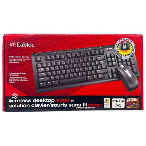 Blazing Auctions NIB Labtec Wireless Desktop Keyboard Optical Mouse