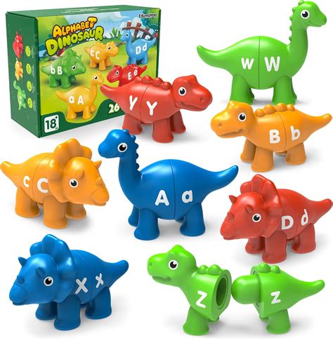 Learning Toys For 2 3 4 Year Old 26pcs Dinosaur Alphabet