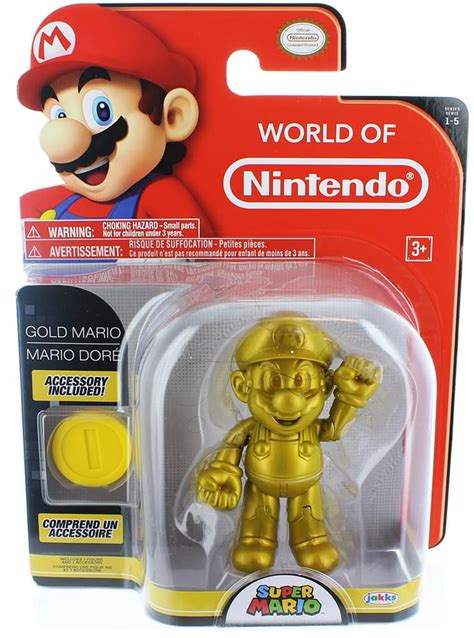 Super Mario Bros. 4" Figures Wave 5 Gold Mario - Walmart Business Supplies