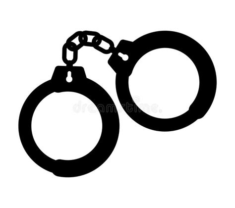 Handcuff Vector Icon Police Prison Illustration Handcuffs Arrest Icon