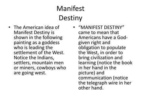 Ppt Manifest Destiny And The American West Powerpoint Presentation