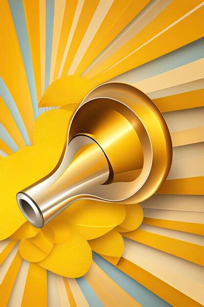 Premium AI Image Success Stories Megaphone Yellow Banner Vector