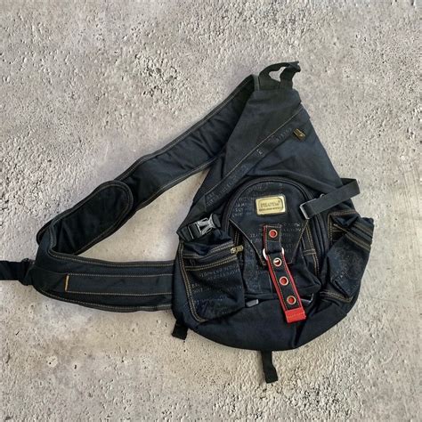 DIESEL BAG 00s Vintage SLINGBAG Джинсовая сумка-мессенджер через плечо ...