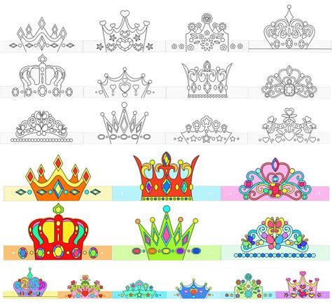 Buy DIY Paper Crown Craft Kit 24pcs Color Your Own Birthday Party