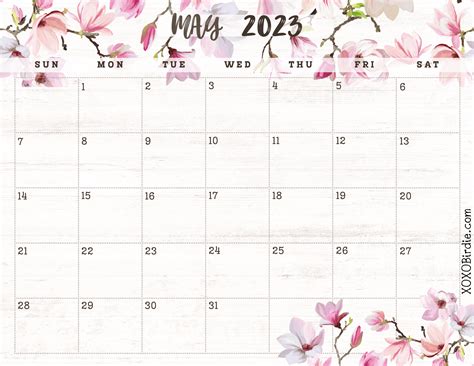 May Calendars By Month - 10 Free PDF Printables | Printablee