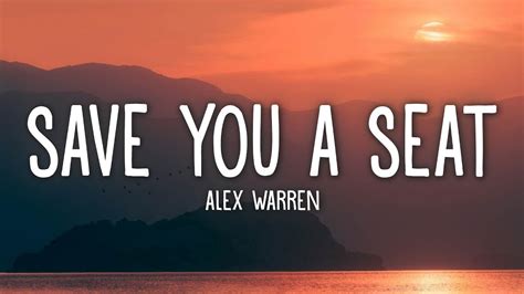 Alex Warren Save You A Seat Lyrics Youtube