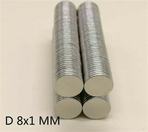 MAGNETE AL NEODIMIO 500 Pz Lotto Magneti 8x1mm N35 Ndfeb Disco Potente