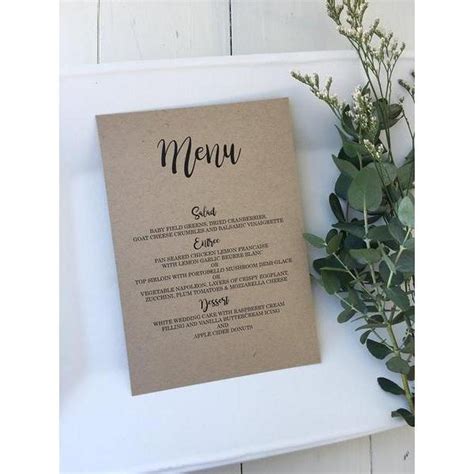 Rustic Menu - Love of Creating Design Co.