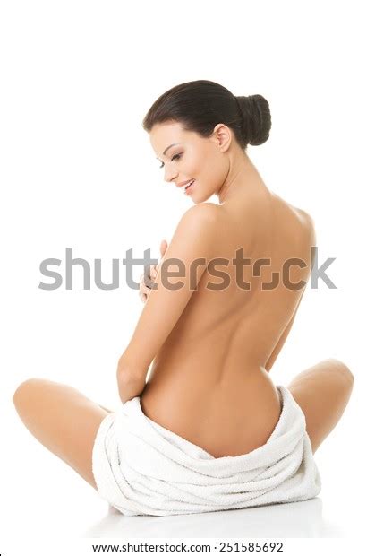Back View Nude Woman Sitting Wrapped Stock Photo 251585692 Shutterstock