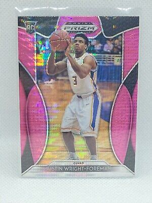 Justin Wright Foreman Prizm Draft Pick Pink Pulsar Prizm Rc