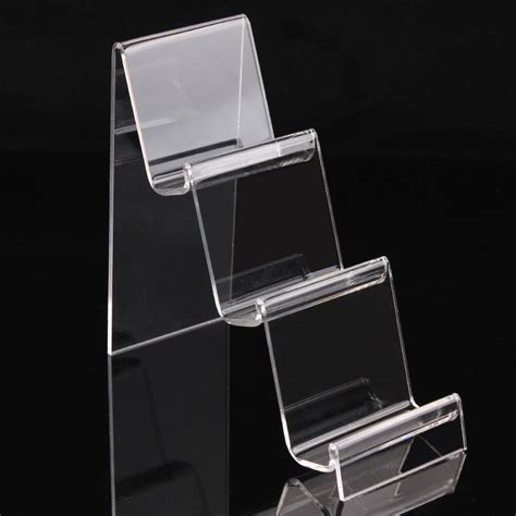 Layers Clear Acrylic Cellphone Display Stand Holder Rack Organizer