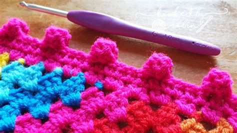 Puff Stitches With Crochet Edging