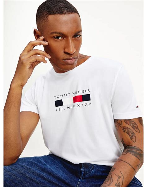 Tommy Hilfiger Camiseta Manga Corta Logo Box Stripe Tee