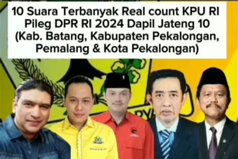 Caleg Prolehan Terbanyak Di Dapil Batang Pekalongan Dan Pemalang