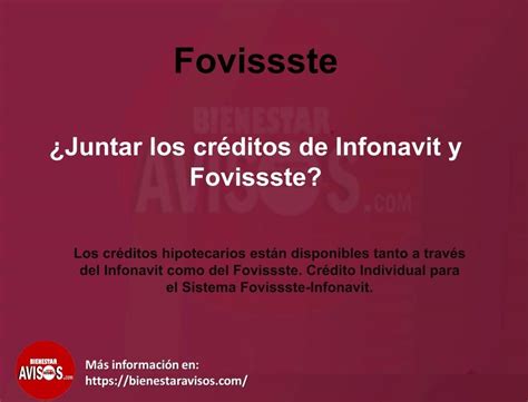 Juntar Los Cr Ditos De Infonavit Y Fovissste