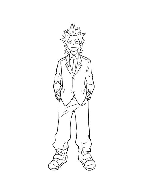 Kirishima Coloring Page