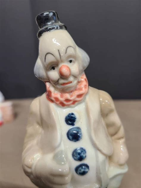 Vintage Original Artmark Porcelain Clown With Double Sided Etsy