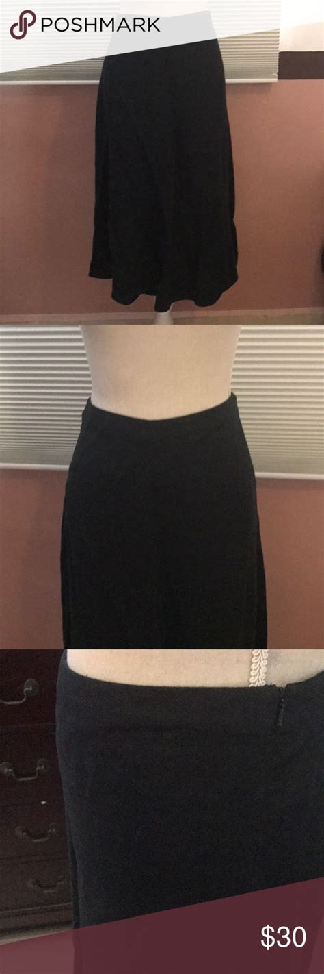 Banana Republic Black Linen Skirt Size 6 Great For Summer Some Fading