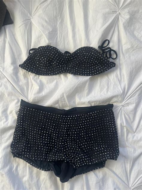 Oh Polly Neena Swim Embellished Micro Bikini Shorts Depop