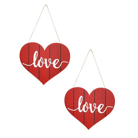 Valentines Day Valentine S Wooden Printing Hanging Tag Home Decoration