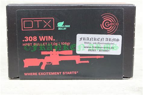 Franken Arms Waffen Und Munitionshandel GECO DTX BLEIFREI 308 Win