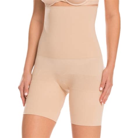 Assets Spanx Women Mid Thigh Shaping High Waist Short Nude XL Walmart