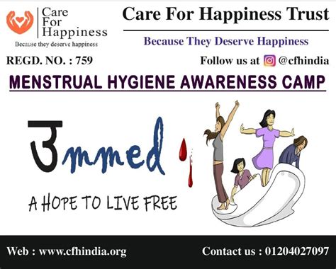 Menstrual Hygiene Awareness Camp CARE FOR HAPPINESS