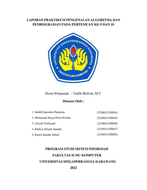 Laporan Praktikum Pengenalan Algoritma Dan Pemrograman Pada Pertemuan