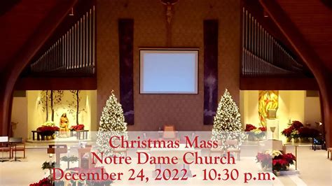 Christmas Eve Midnight Mass December Notre Dame Church