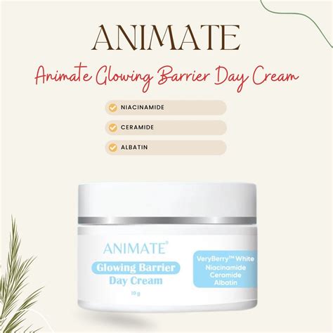 Jual Animate Glowing Barrier Day Cream 10 Gr Original Shopee Indonesia