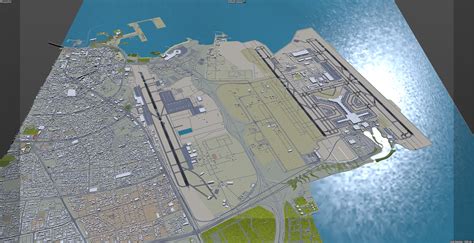 3D Model Doha Hamad Airport 12km VR AR Low Poly CGTrader