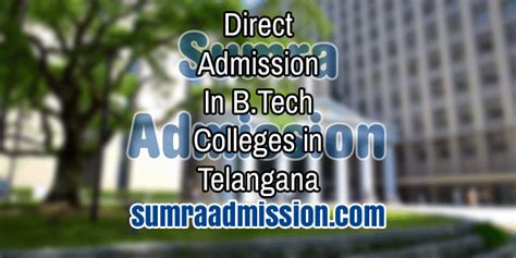 Direct Admission In B Tech Engineering Colleges In Telangana