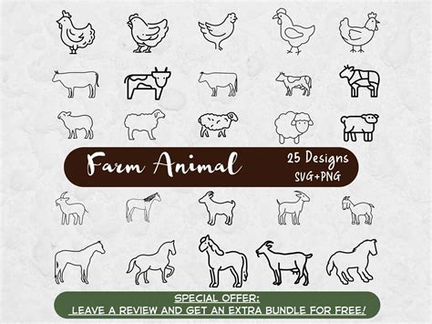 Farm Animal SVG Bundle, Svg Files for Cricut, Farm Svg, Farm Animal ...