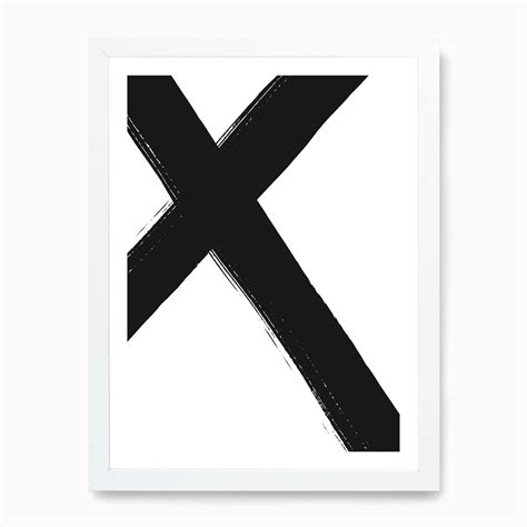 Abstract Black Cross Art Print by The Crayon Studio - Fy