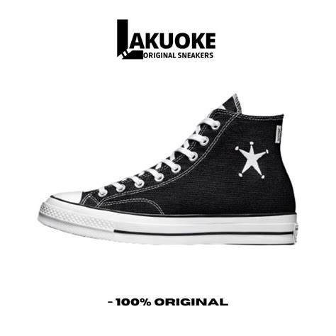 Jual Sepatu Converse X Stussy Chuck Taylor All Star 70s Hi Black