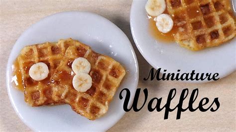 Realistic Miniature Waffles Polymer Clay Tutorial YouTube