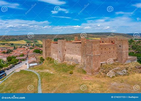 Castle of the Bishops of Siguenza in Spain Stock Image - Image of ...