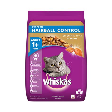 Whiskas Hairball Control Adult Dry Food Chicken Tuna